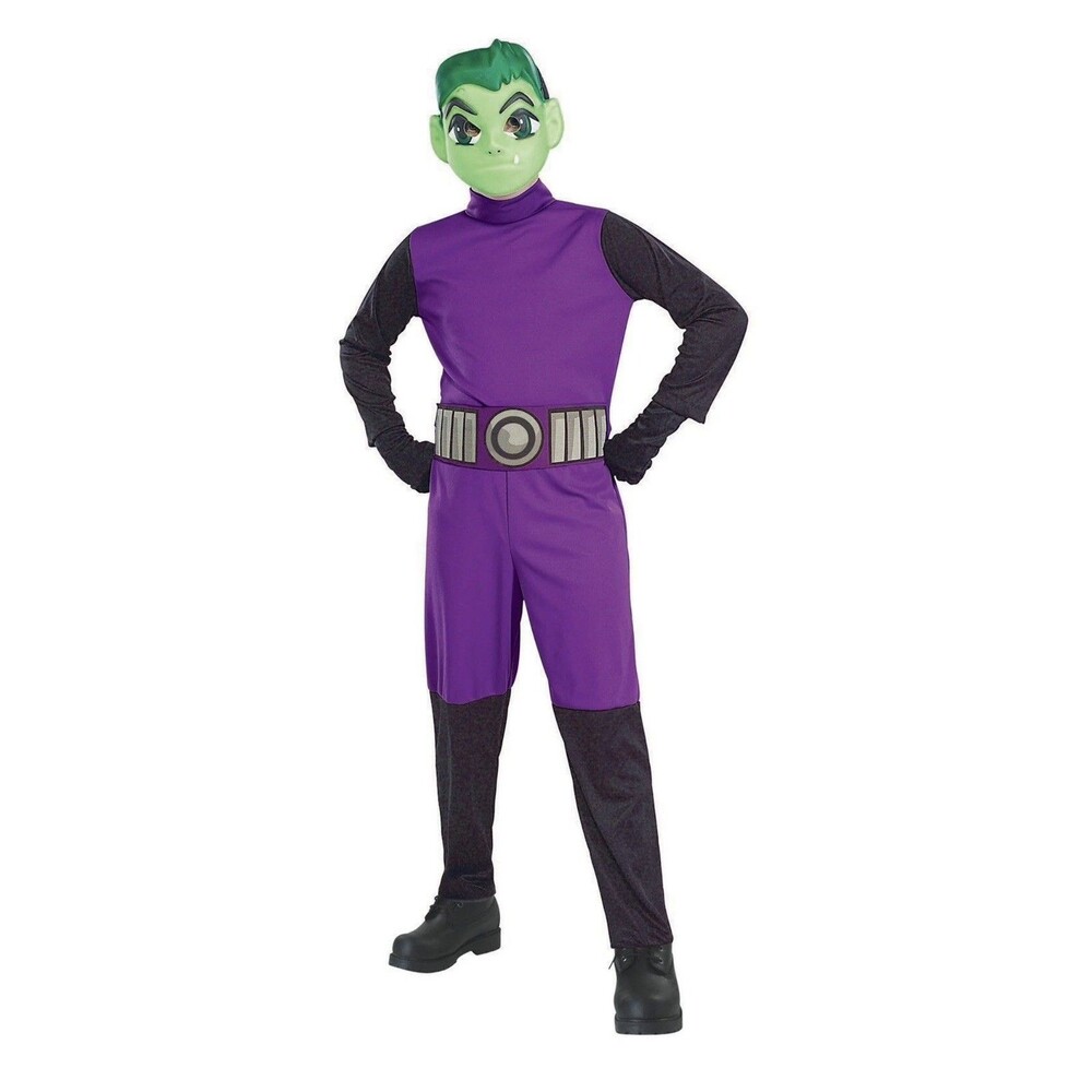 Beast Boy DC Comics Teen Titans Superhero  Halloween Child Costume size 8-10